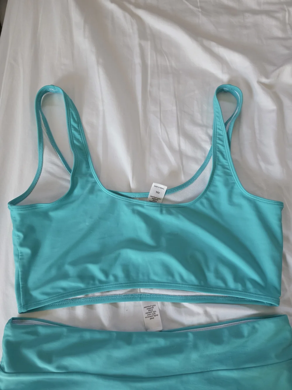 Maurices Turquoise two-piece bikini set XXL Sports-bra style crop top